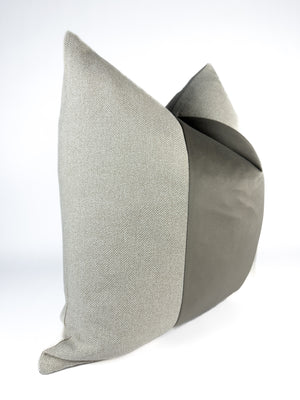 Warm Clay Panel Pillow Cover