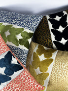 Navy Leopard and Olive Butterfly Pillow Cover Love, Ravin Collection