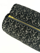 Grey and Black Zigs Bolster Cover Love, Ravin Collection