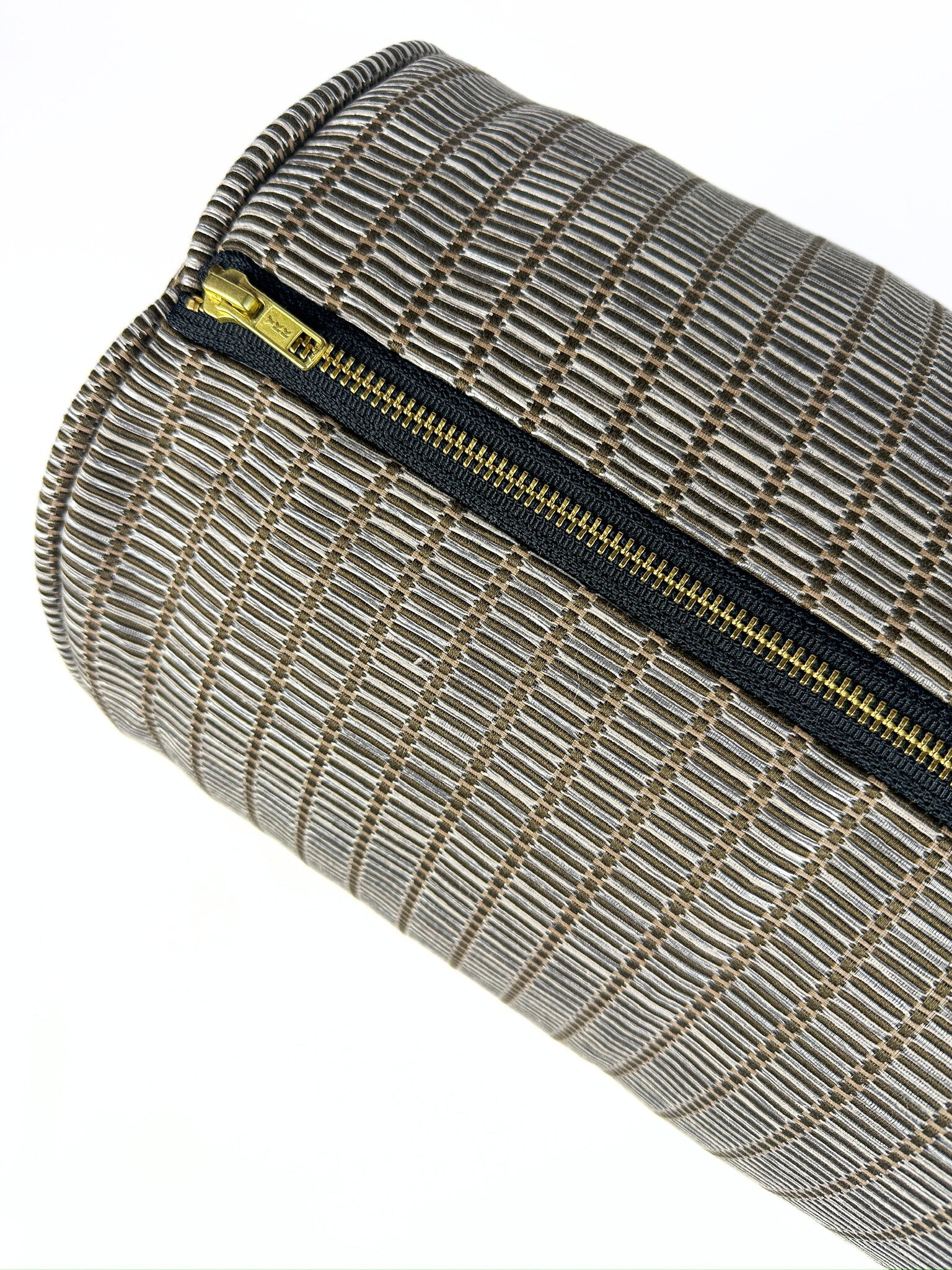 Grey and Bronze Ladder Bolster Cover Love, Ravin Collection