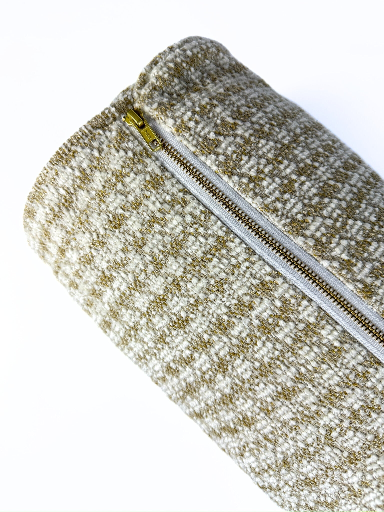 Gold and White Silent Night Bolster Cover Love, Ravin Collection