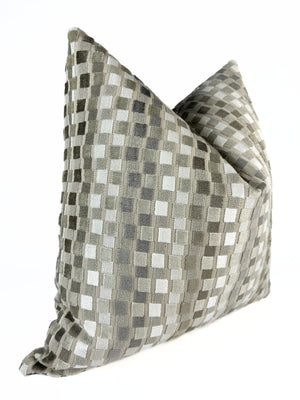 Tan, Grey and Ivory Stacks Pillow Cover
