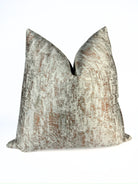 Silver and Orange Distress Pillow Cover Love, Ravin Collection