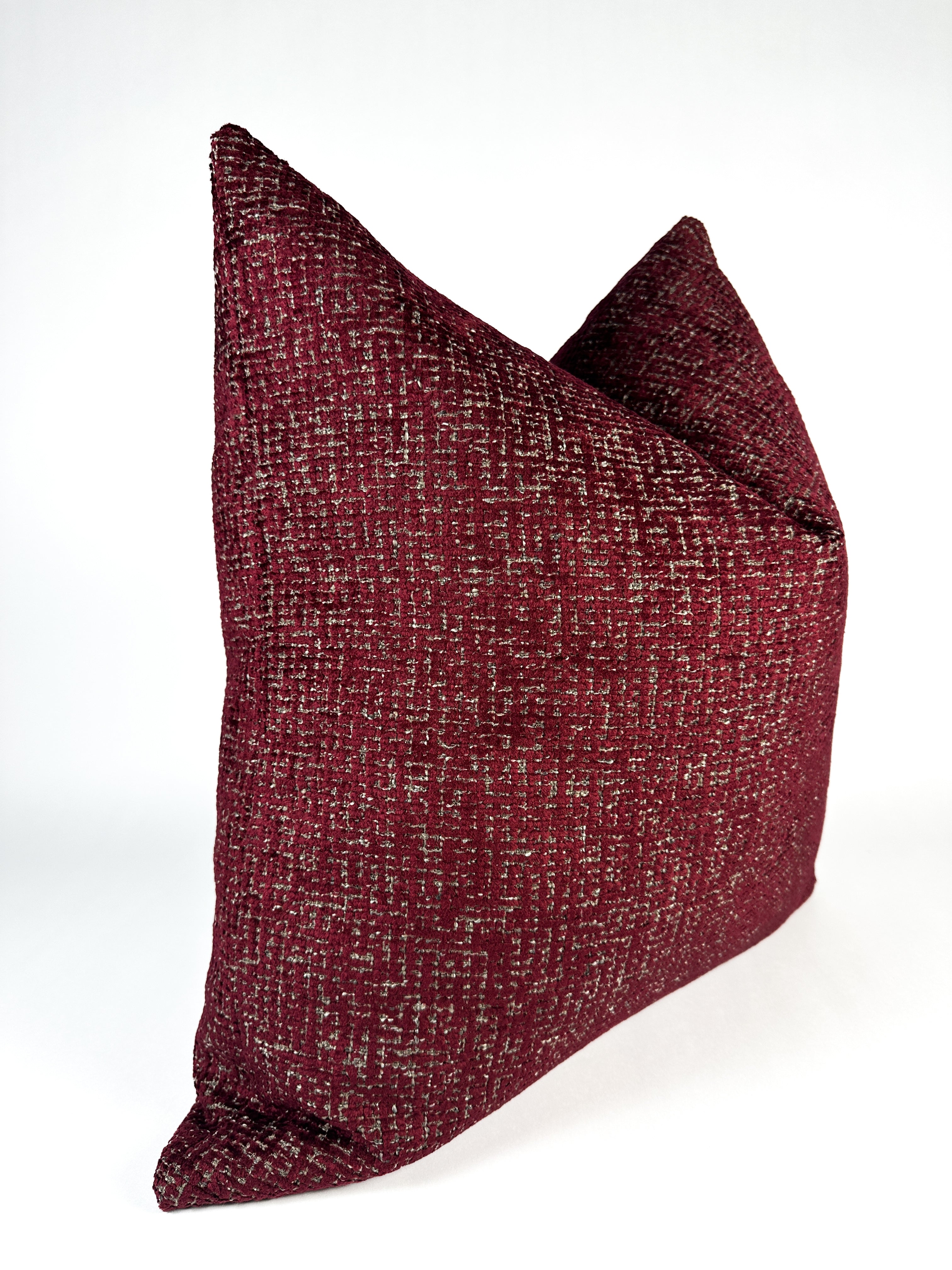Burgundy Scatter Pillow Cover Love, Ravin Collection