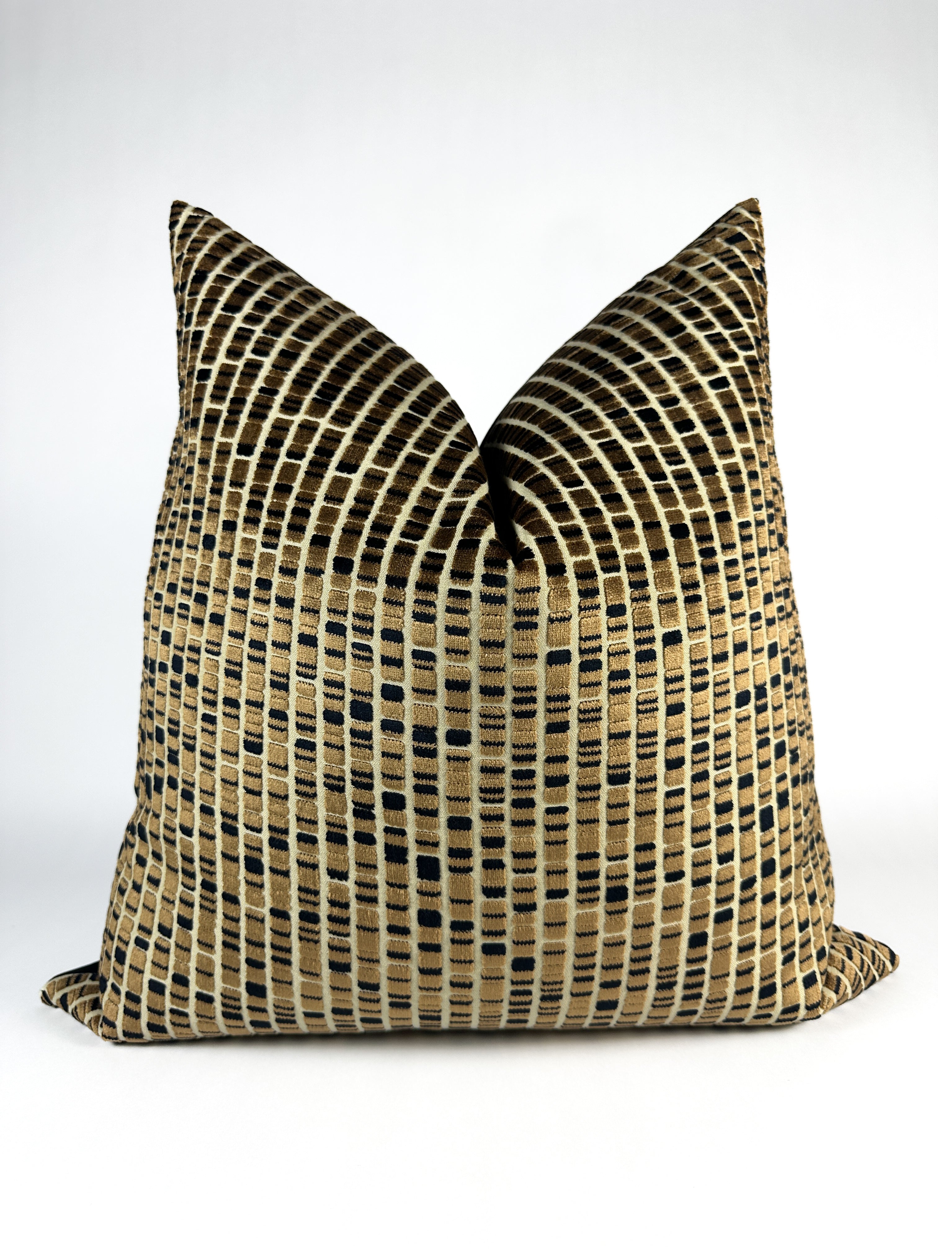 Black and Gold Cobblestone Pillow Cover Love, Ravin Collection