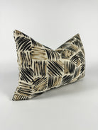 Cream, Black and Tan Scribble Pillow Cover Love, Ravin Collection