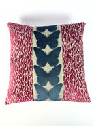 Hot Pink Leopard and Ocean Butterfly Pillow Cover Love, Ravin Collection