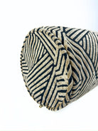 Tan and Black Complex Maze Bolster Cover Love, Ravin Collection