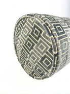 Grey Lattice Bolster Cover Love, Ravin Collection