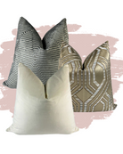 Graphite and Ivory Pillow Combo Love, Ravin Collection