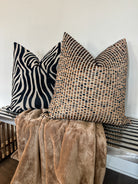 Black and Gold Cobblestone Pillow Cover Love, Ravin Collection