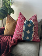 Hot Pink Leopard and Ocean Butterfly Pillow Cover Love, Ravin Collection