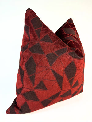 Wine Patchwork Pillow Cover