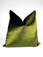Olive Silk Velvet Pillow Cover Love, Ravin Collection
