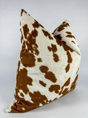 Camel Cow Print Pillow Cover