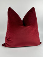 Garnet Red Velvet Pillow Cover Love, Ravin Collection