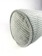 Mint Green Steps Velvet Bolster Cover Love, Ravin Collection