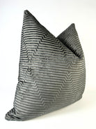 Grey Steps Velvet Pillow Cover simple Love, Ravin Collection