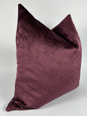 Plum Shimmer Velvet Pillow Cover