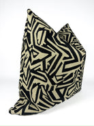 Black and Tan Maze Pillow Cover Love, Ravin Collection