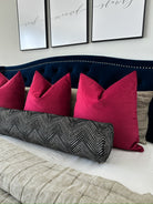 Black and White Chevee Bolster Cover Love, Ravin Collection