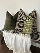 Deep Olive Ribbed Pillow Cover Love, Ravin Collection