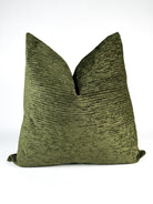 Deep Olive Ribbed Pillow Cover Love, Ravin Collection