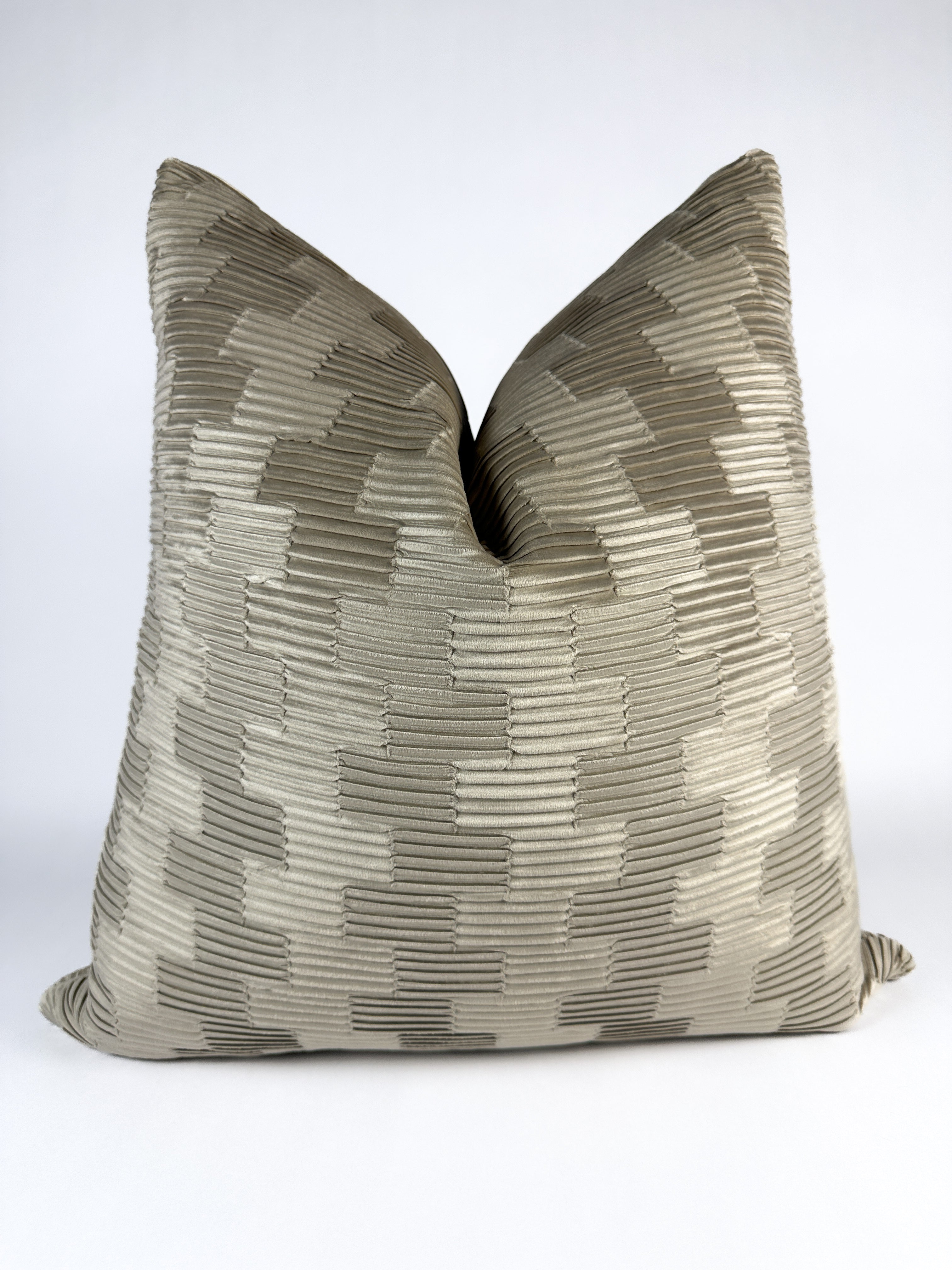 Warm Champagne Stacks Pillow Cover Love, Ravin Collection