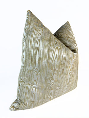 Metallic Wood Grain Pillow Cover
