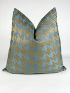 Pastel Blue Houndstooth Pillow Cover simple Love, Ravin Collection