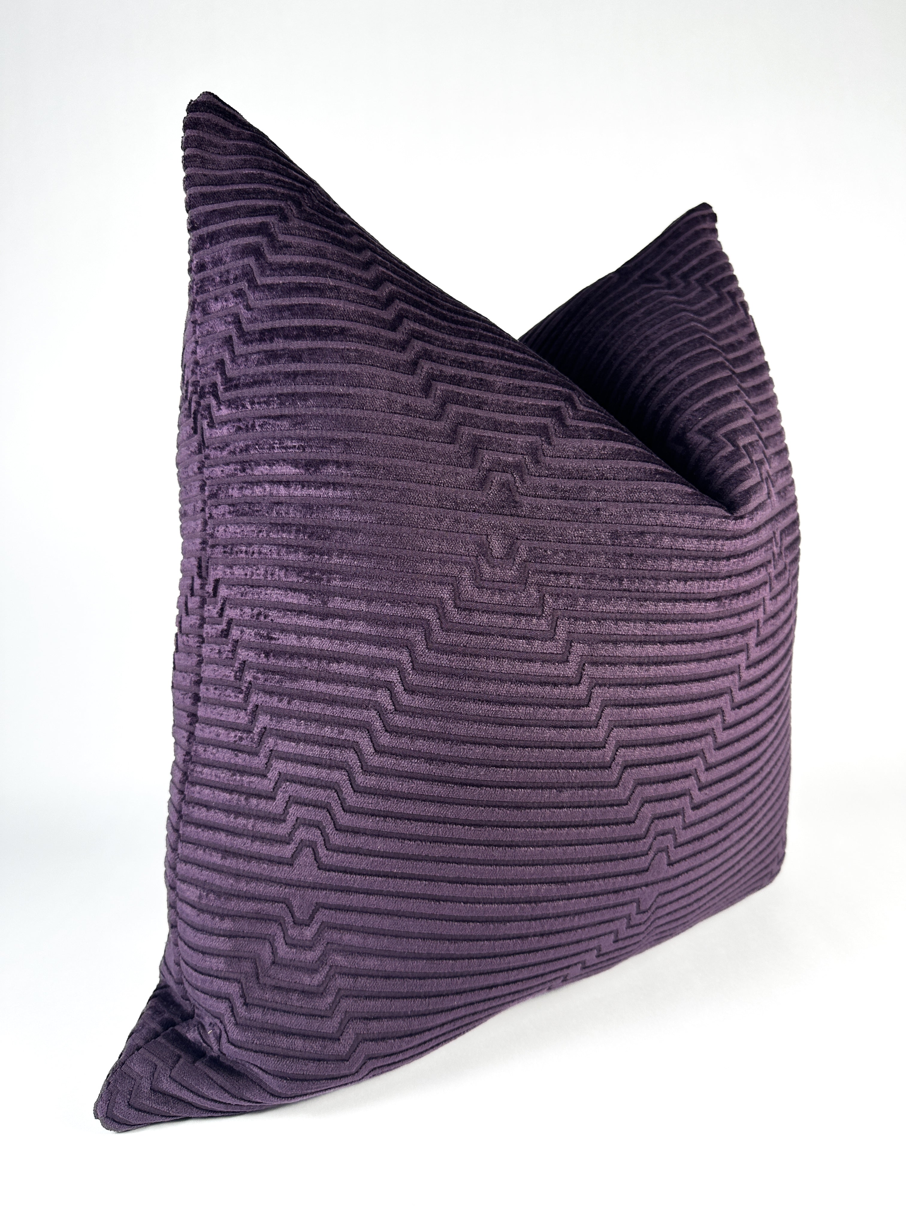 Purple Steps Velvet Pillow Cover simple Love, Ravin Collection