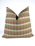 Tan and Orange Diagonal Pillow Cover Love, Ravin Collection