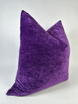 Purple Chenille Pillow Cover