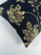 Black and Gold Cattleya Pillow Cover Love, Ravin Collection