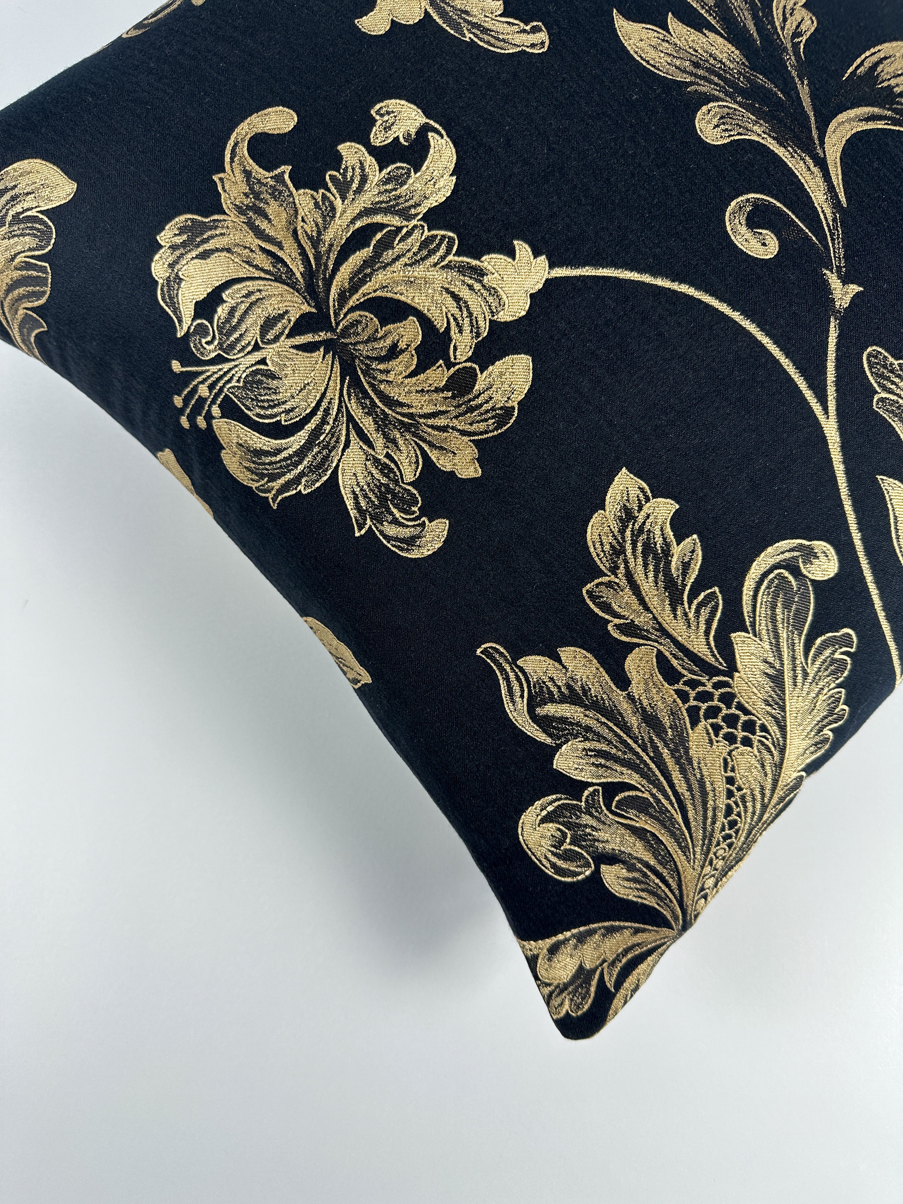 Black and Gold Cattleya Pillow Cover Love, Ravin Collection