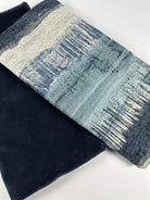 Steel Blue Grey Velvet Pillow Cover simple Love, Ravin Collection