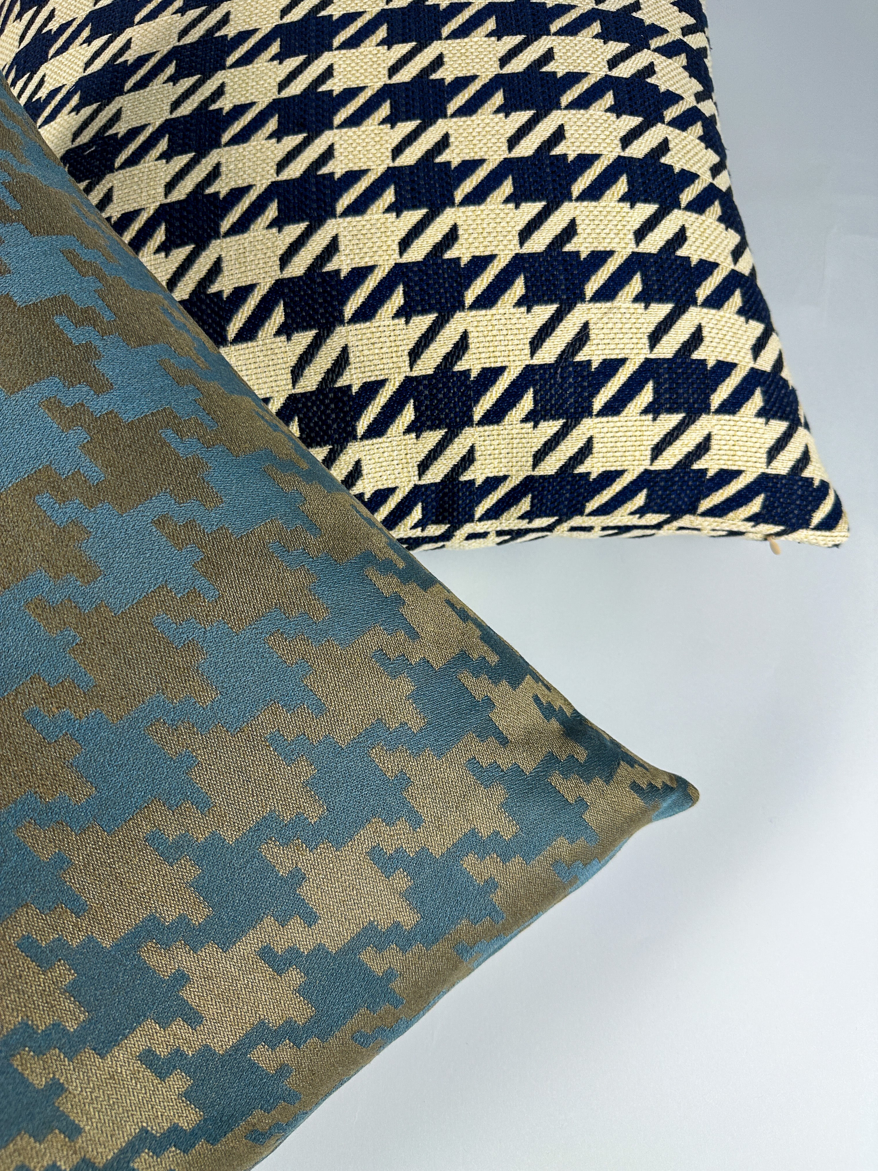 Pastel Blue Houndstooth Pillow Cover simple Love, Ravin Collection