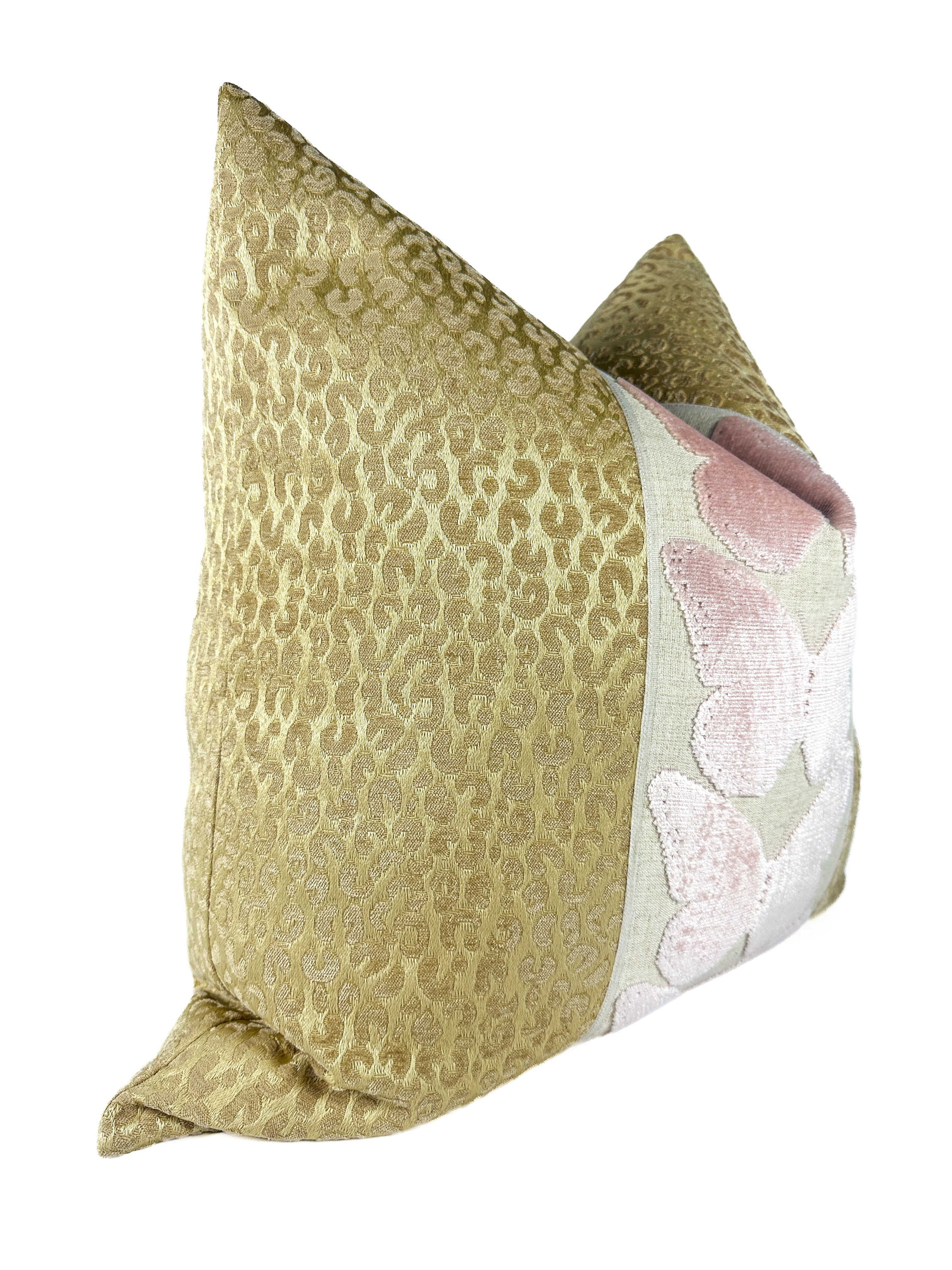 Gold Leopard and Ballerina Butterfly Pillow Cover Love, Ravin Collection