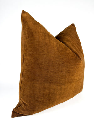 Rust Chenille Pillow Cover