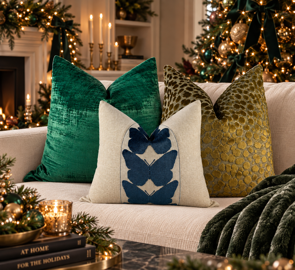 Emerald Noel Pillow Combo Love, Ravin Collection