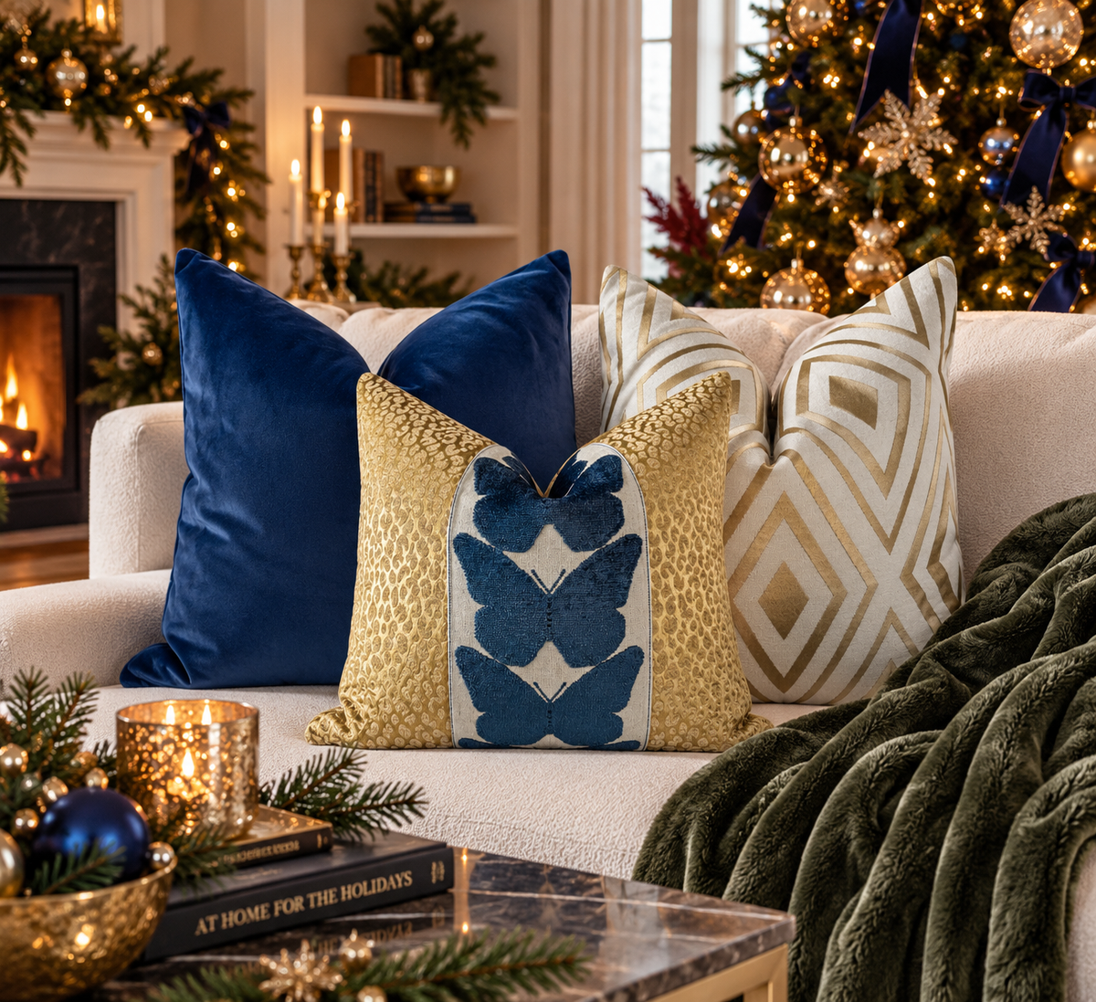 Midnight Mistletoe Pillow Combo Love, Ravin Collection