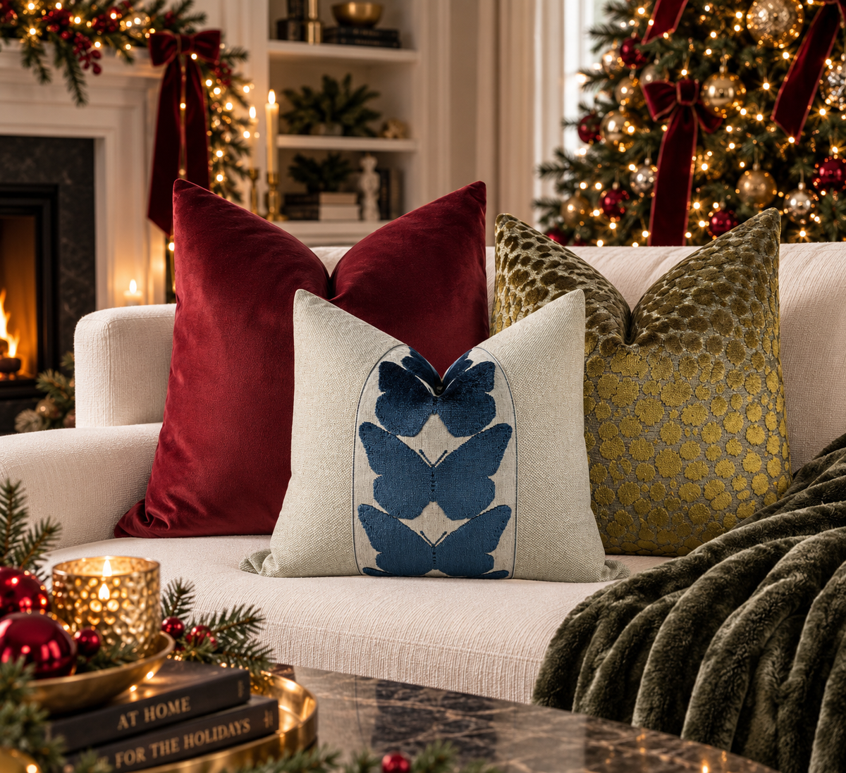 Merry Merlot Pillow Combo Love, Ravin Collection