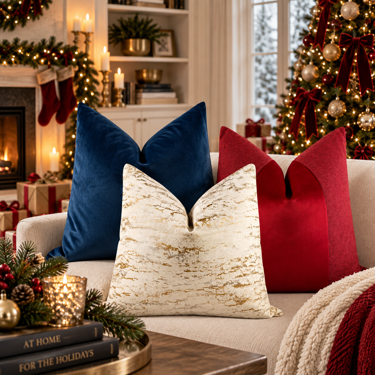 Merry and Bright Pillow Combo Love, Ravin Collection