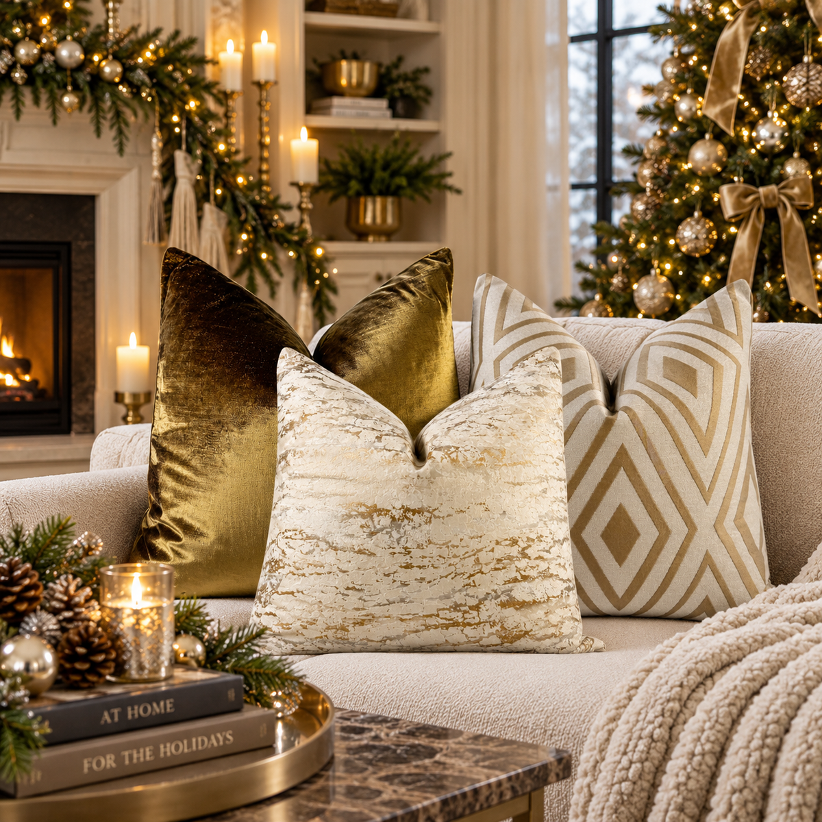 Golden Tidings Pillow Combo Love, Ravin Collection
