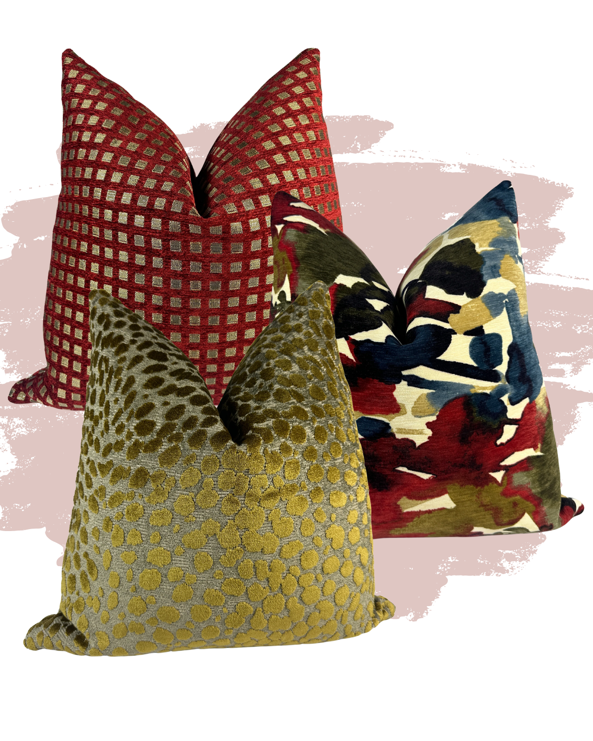 Wild Bloom and Gold Pillow Combo Love, Ravin Collection