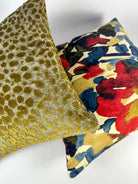 Red and Blue Blotches Pillow Cover Love, Ravin Collection