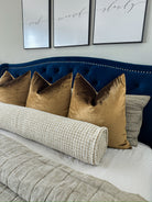 Gold and White Silent Night Bolster Cover Love, Ravin Collection