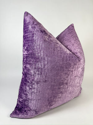 Lavender Snake Velvet Pillow Cover