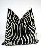 Black Velvet Zebra Pillow Cover Love, Ravin Collection