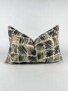 Cream, Black and Tan Scribble Pillow Cover Love, Ravin Collection